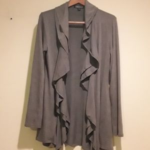 2 piece Gray TOP&DUSTER -Sweater-Jacket WITH TANK